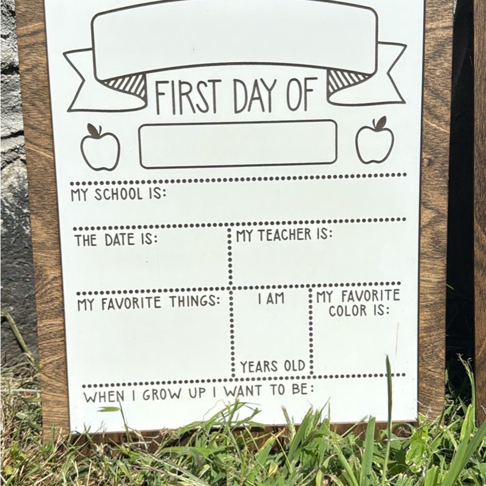First & Last Day of School Whiteboard Signs